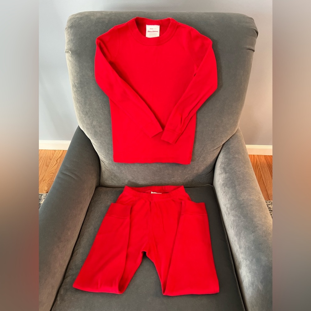 Hanna Andersson Long Sleeve Red PJs (Size 110 /5)